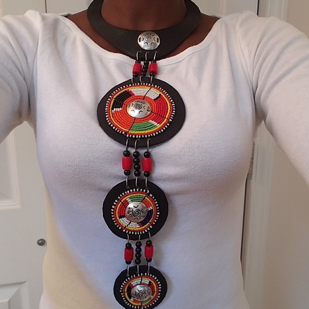 Authentic hand made Maasai necklace
